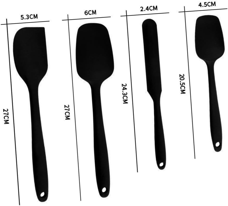 9 Pcs Silicone Cake Spatula Set, Cream and Jam Scrapers Oil Brush
