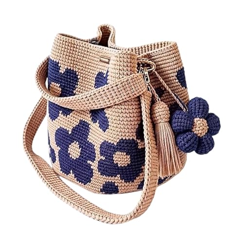 Sac à main floral crocheté à la main en coton de qualité supérieure