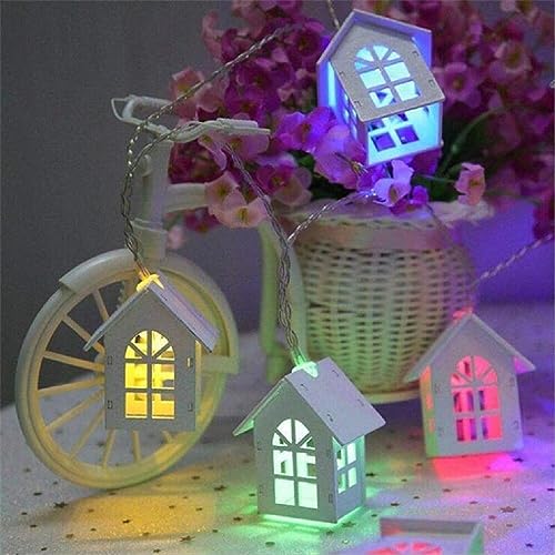 Image of ZALAR House Light Multicolor 14 LED Outdoor String Lights for Home, 12FT Hanging Patio Lights, Connectable Waterproof Garden String Light for Backyard, Porch, Balcony, Party Decor