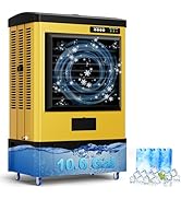MEPTY Swamp Cooler, Evaporative Air Cooler with Continuous Auto Fill, Portable Evaporative Cooler...
