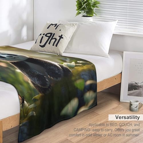Couverture panda flannel douce et moelleuse pour canapé-lit enfant - 6