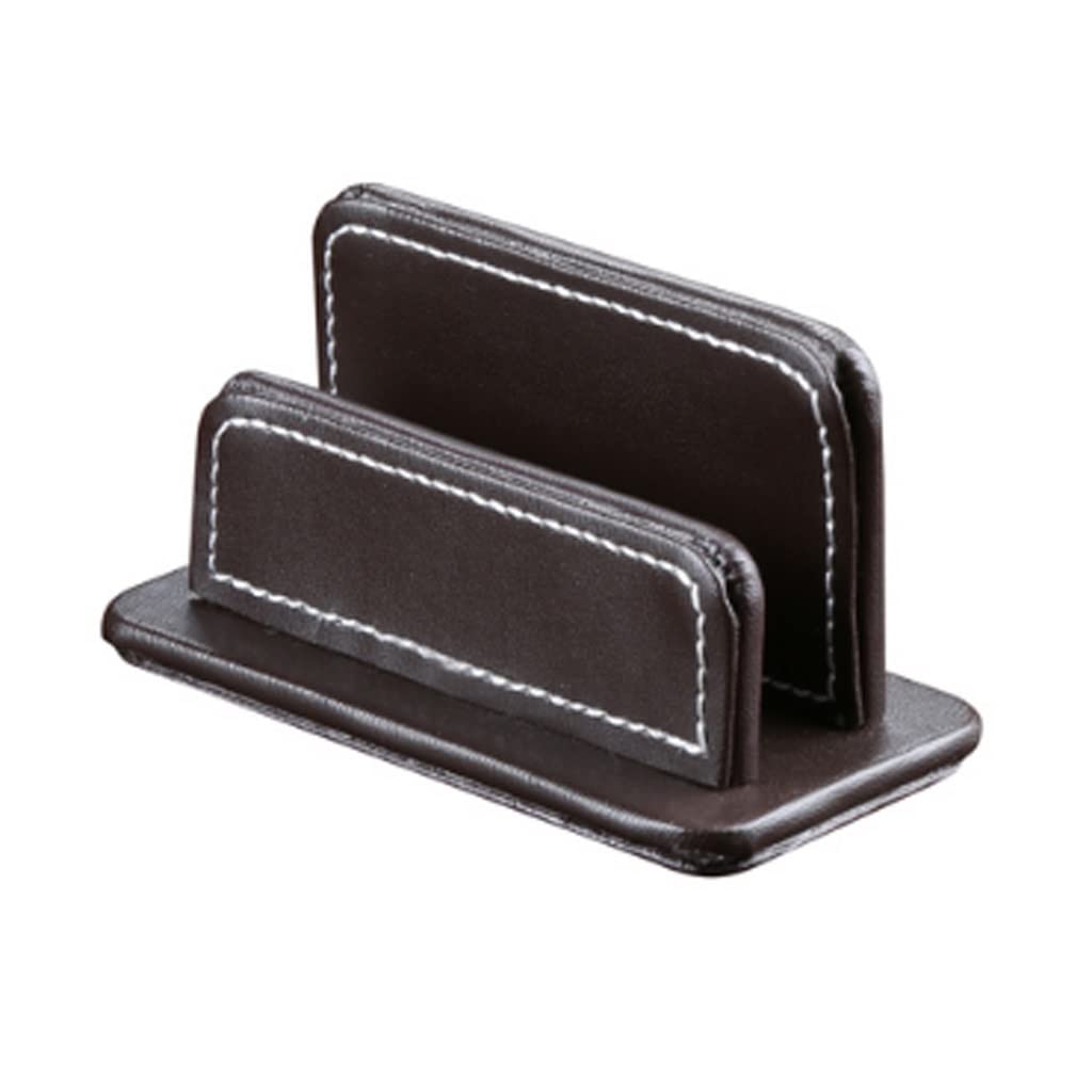 Mobygkfy D Leather Esktop Business Car Holder Storage Box Office Stationery Supplies