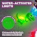 Tub Works® Dinos™ Dinosaur Light Up Bath Toys, 6 Pack | Water-Activated Light Up Toys Flash & Change Color | Easy-Grip Baby & Toddler Bath Toys | Sensory Bath Lights Watertight Bathtub Toys