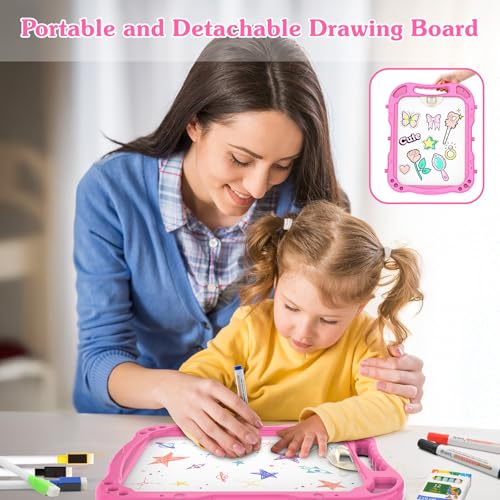 PUPPSITTY Easel for Kids, Adjustable Standing Rotatable Double Sided Art Easel for Toddlers with Painting Accessories, Birthday Christmas Gift for Little Boys and Girls - Image 6