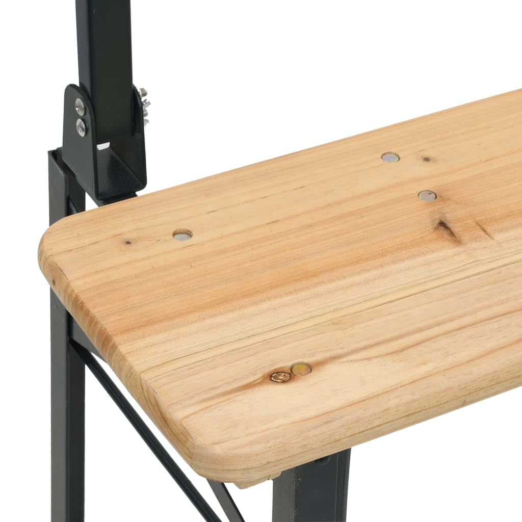 vidaXL 3-TLG. Biertisch-Set Klappbar Massivholz Tanne