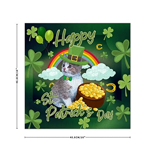 Panneau bois Saint-Patrick de 41cm, déco trèfle vert rétro pour entrée - 3