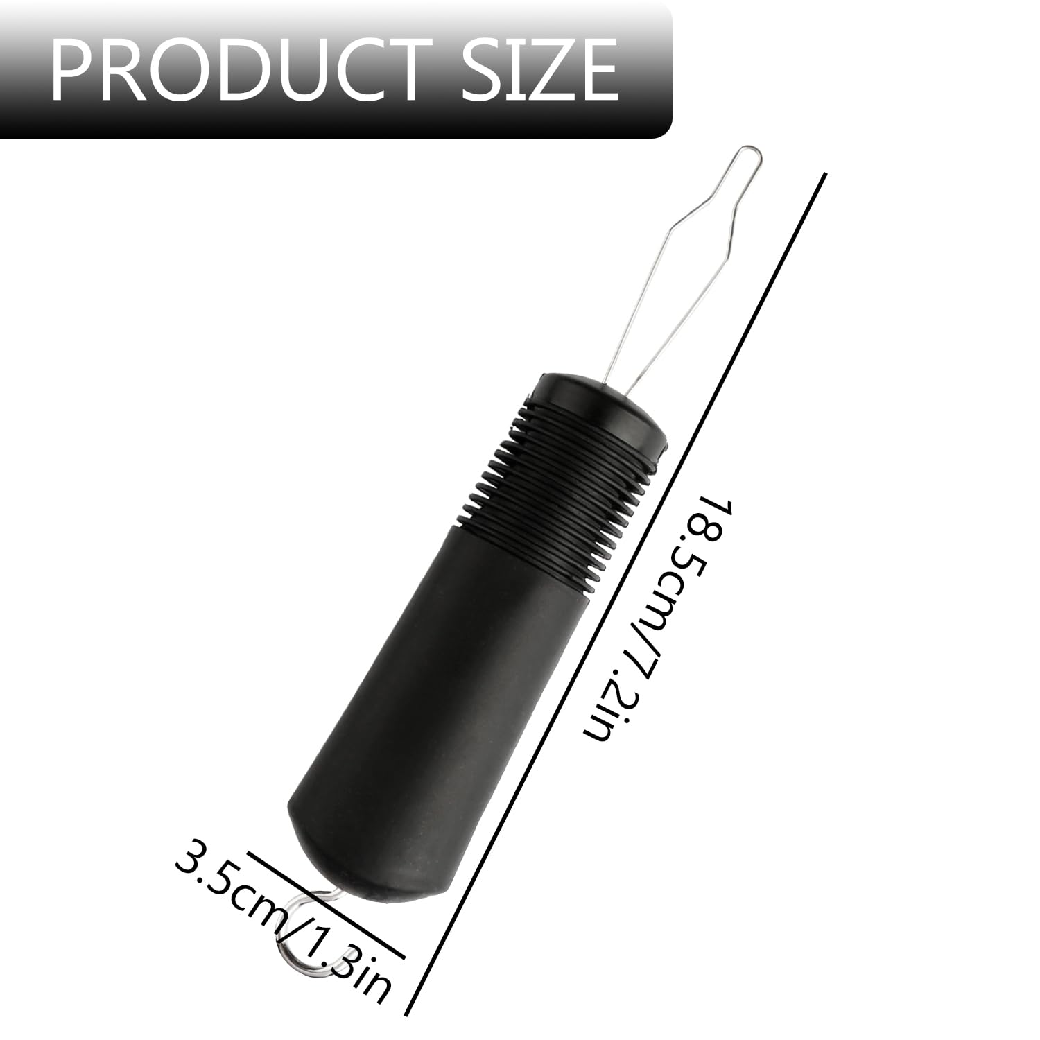 Thyonta Button Hook (Black),Zipper Pull Helper,Easy Grip Button Hook & Clothes Zip Puller - Image 2