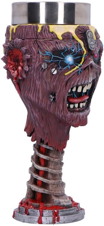 Nemesis Now Iron Maiden Can I Play With Madness Goblet - Official Licensed Eddie 3D Sculpted Resin Chalice with Stainless Steel Insert, Collectible