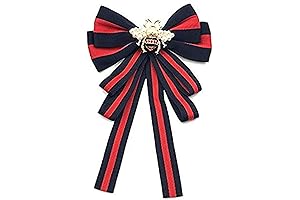 Fashionable Crystal Ribbon Brooch