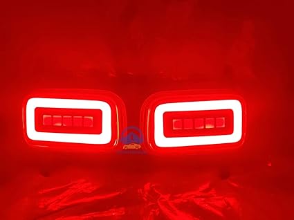 Shoppersville Compatible Rear Fog Light Reflector LED DRL with Reverse Light for Venue - Set of 2 (DOTS)