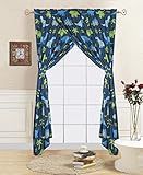 WPM Dinosaur Blue Print Bedding Set Choose from Full/Twin Comforter or Bed Sheets or Window Curtains...