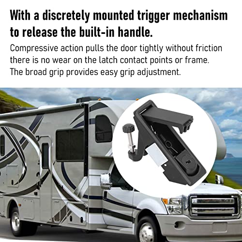 Image of Compression Latch Lock Powder Coated Zinc Alloy Adjustable Lever with Locking Trigger Lock for RV Marine Boat Cabinet