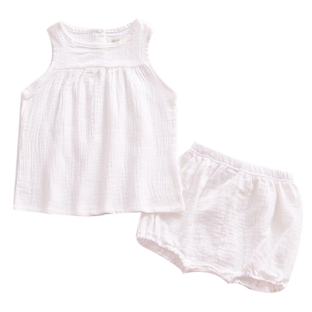 LOOLY Baby Outfits Unisex Girls Boys Cotton Linen Blend Tank Tops and Bloomers - Review, Price and Buying Guide
