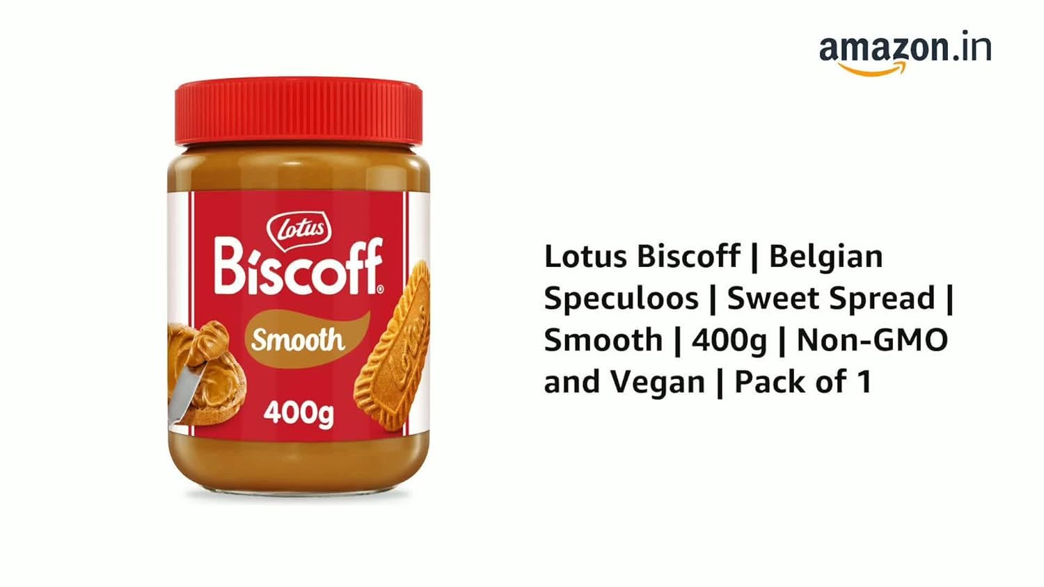 Bis'coff Lotus | Belgian Speculoos | Sweet Spread | Smooth | 400g | Pack of 1 - Image 3 thumbnail