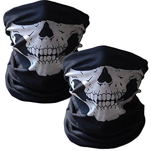 Maschere viso da mot Sottocaschi Skull Mask Ciclismo maschere viso traspirante perfetta metà faccia lo scheletro di tubo di maschere per la motocicletta all'aperto e di equitazione