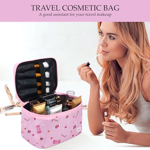 Image of NFI essentials Printed Cosmetic Organizer Bag, Makeup Bag for Women Toiletry Bag Makeup Organizer Make up Kit Travel Pouch Vanity Bag Pouch for Girls