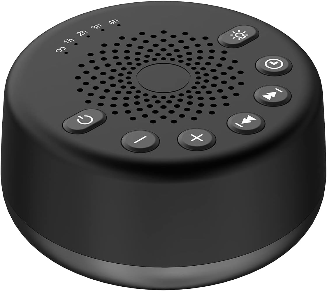 Sound White Noise Machine with 25 Soothing Sounds with 32 Levels of Volume 5 Timers Memory Function for Adults Babies and Kids