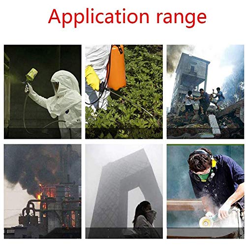 Sistema respirador de cara completa para pintura en aerosol, silicona ajustable con tubo de respiración y filtros para laboratorio y soldadura