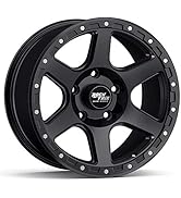 RockTrix RT112 17 inch Wheel Compatible with Jeep Wrangler JK JL 17x9 5x5 Wheels (-12mm Offset, 4...