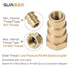 SURIEEN 59" R134A Refrigerant Charging Hose, AC Recharge Kit with Gauge, AC Charging Hose Kit, with Puncture Type Can Tap Valve, R134A Low Pressure Quick Adapter, and R12 to R134a Conversion Adapter #4