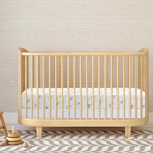 Image of Dreamology Mini Cotton Crib Sheets,100% Cotton Muslin Crib Sheets 1-Pack | Super Soft & Breathable Crib sheets Boys,Girls, Fitted for Mini Cribs, Pack and Play Sheets, 24x38 Mini Crib Sheet | Dino