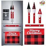 JOYIN Christmas Refrigerator Handle Covers Set of 5 Xmas Appliance Handle Covers for Kitchen Fridge Microwave Oven Dishwasher Decoration, Xmas Indoor DΓ©cor, Xmas Home Decorations Party Favor Supplies