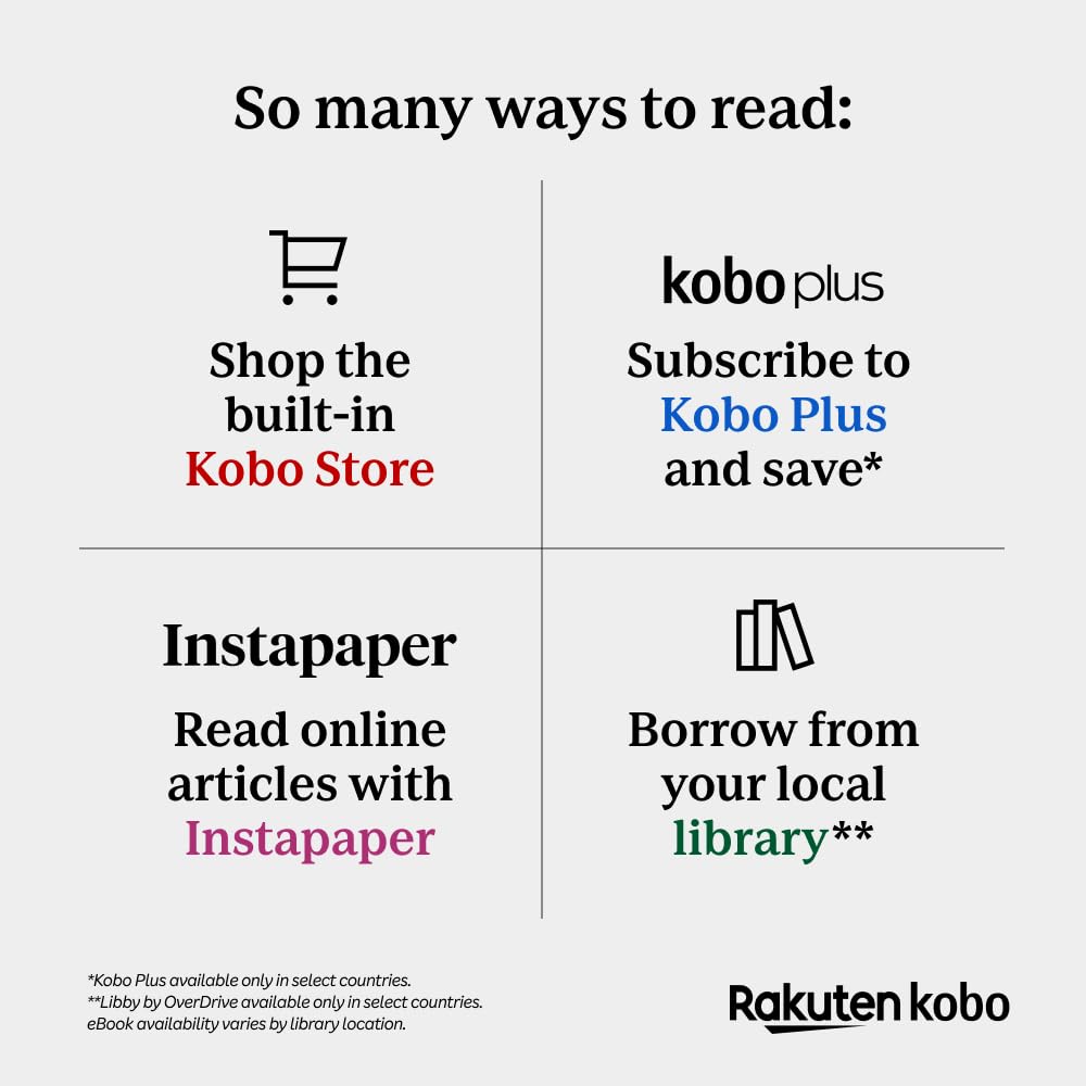 Kobo Clara Colour | Colour eReader | 6” Glare-Free Colour E Ink Kaleido™ 3 Display | Dark Mode Option | Waterproof | Audiobooks | 16GB of Storage | White