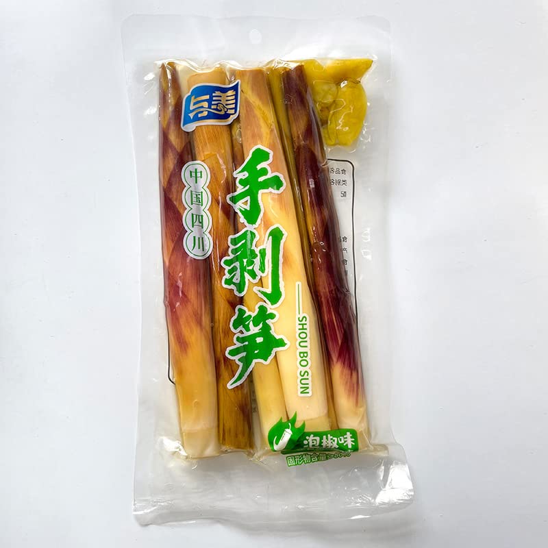 Miniatura 3 de Brotes de bambú fresco de especialidad china, comida informal lista para comer, brotes de bambú crujientes, brotes de bambú pelados a mano, paquete