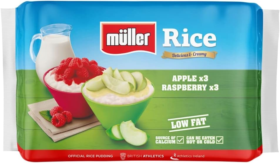 Muller Rice Apple & Raspberry Pudding Dessert, 6 x 170g