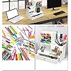 Notwoe Portapenne Da Scrivania Con Cassetto - Organizer Per Penne, Evidenziatori, Bianco - Foto 4