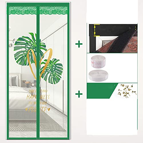 Moustiquaire de porte magnétique 90x210 cm anti-moustique noire