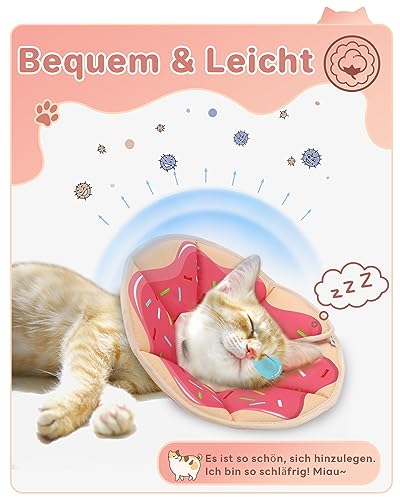 Supet Halskrause Katze,Einstellbarer Halskrause Katze Halsband,Wiederherstellung Halsband Weich Kragen Cone Nach Operation und Verletzungen für Welpen, Kleine Hunde und Katzen