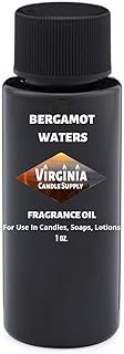 Virginia Candle Supply Bergamot Waters Fragrance Oil (1 oz Bottle) for Candle Making, Soap Making, Room Sprays, Lotions, Car Fresheners, Slime, Bath Bombs, Warmers