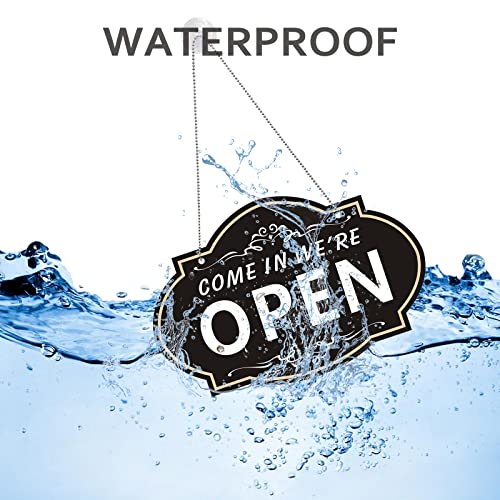 Adfitjo Open Sign, 11.6" X 7.7" Open Signs For Business, Double Sides With “Will Return” Clock,Business Store Office Bars Retail Shop #TOP6