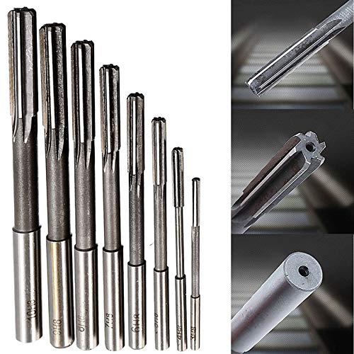 ZILMAKO 8pcs/set HSS H8 Machine Reamer Straight Shank Chucking Reamers Set Cutter Tool 3/4/5/6/7/8/9/10mm