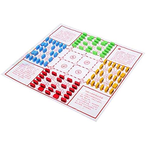 Chinese 4-Players Army Chess, Chinese Table Game Chess, Map Size 50x50cm, Si Guo Da Zhan, 4-Player Luzhanqi Junqi Cover