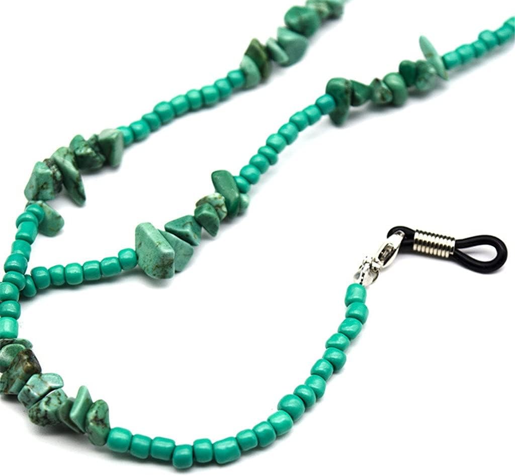 Bohemia Green Stone Bead Cords Reading Glasses Chain Women Sunglasses Accessories Eyeglasses Lanyard Hold Straps