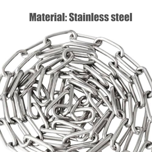 2pcs Hängende Kette für Geflügeltrinker -Feeder 2m Edelstahlkette mit 4 Haken Hochleistungskette für Hühnerfuttermittel Vogelfuttermittel Hähnchen -Zubehör für 80 kg Laden 80 kg