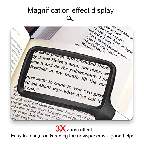 Vergrootglas Met 5 LED-lampjes - 3X Handheld Rechthoekig Vergrootglas,108x63 Mm Grote High-definition Acryllens… - Image 8