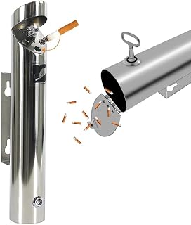 Ashtray Standing Outdoor Stainless Steel 304 Wall Mounted Cigarette Ash Bin Public Commercial for Storage Butts