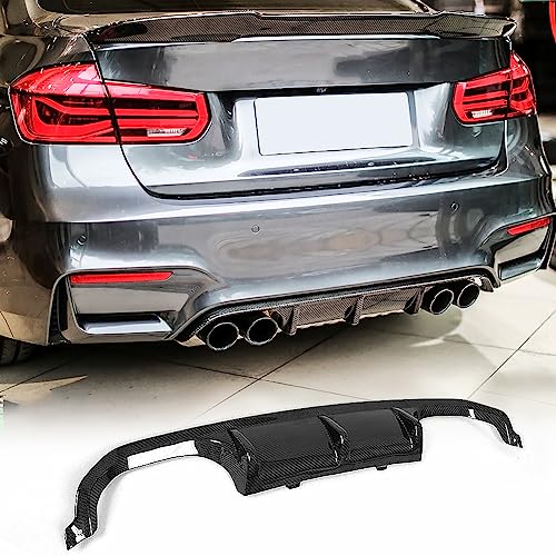 Carbon Fiber Rear Diffuser Compatible with 2014-2020 BMW F80 M3 F82/F83 M4 with M Sport Bumper Carbon Fiber Lower Bumper Lip