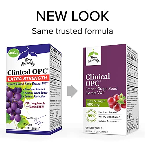Terry Naturally Clinical OPC Extra Strength - 60 Softgels - French Grape Seed Extract Supplement - - Non-GMO, Gluten Free - 60 Servings - Thumbnail 3