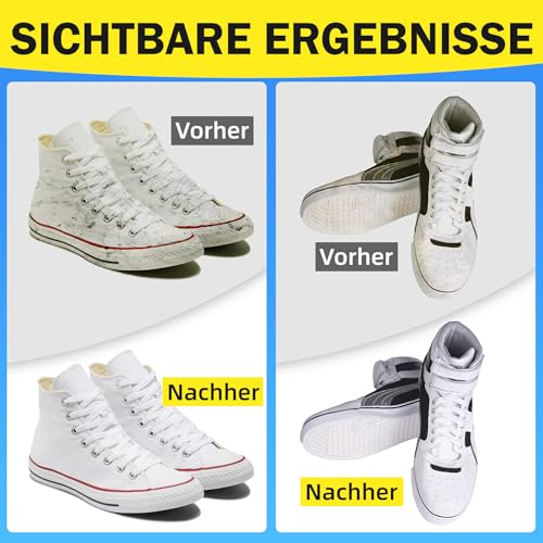 Tidybond Sneaker Reiniger Set – 200 ml Weißer Sneaker Cleaner Schaum für Schuhe – Tiefenreinigung & Schuhpflege für Sneaker, Turnschuhe, Leder, Gummi & Canvas