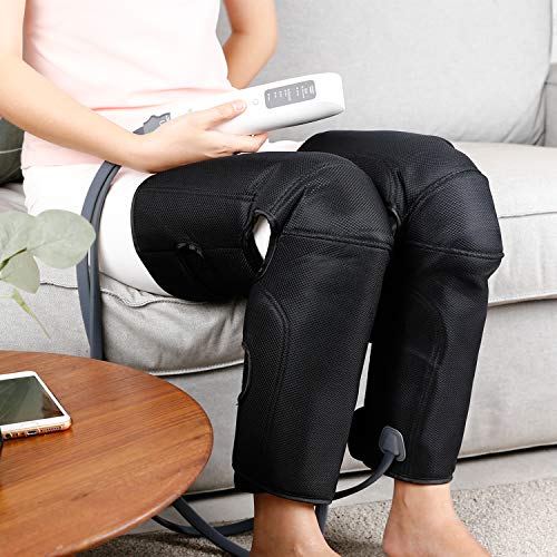 Amzdeal Leg Massager for Circulation Thigh and Calf Massager with Knee Heating, Leg Compression Machine, Home & Office Use