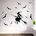 Halloween Witch Wall Art Door Stairs Living Room Bedroom Decor Teenager Kids Children Decal Wall Sticker Murals Wallpaper Poster