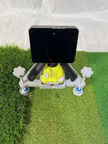 Leveling and Alignment Stand for Garmin R10 Launch Monitor Compatible with Ryobi ELL1501 (not Included)