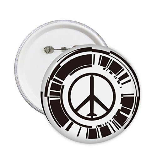 Symbole noir paix pins anti-guerre pour cacher un trou de vêtement