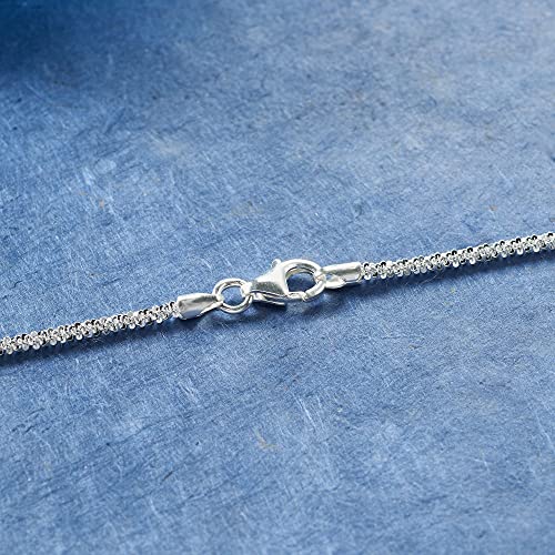 Ross-Simons Italian 2mm Sterling Silver Crisscross-Chain Necklace3