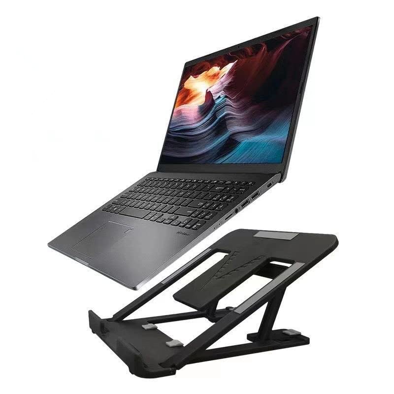 EYUVAA LABEL Adjustable Laptop Stand Patented Riser Ventilated Portable Foldable Tablet Stand Desk Table Laptop Holder with Free Phone Stand (Black) (B0B65NHSK9) Amazon Price History, Amazon Price Tracker
