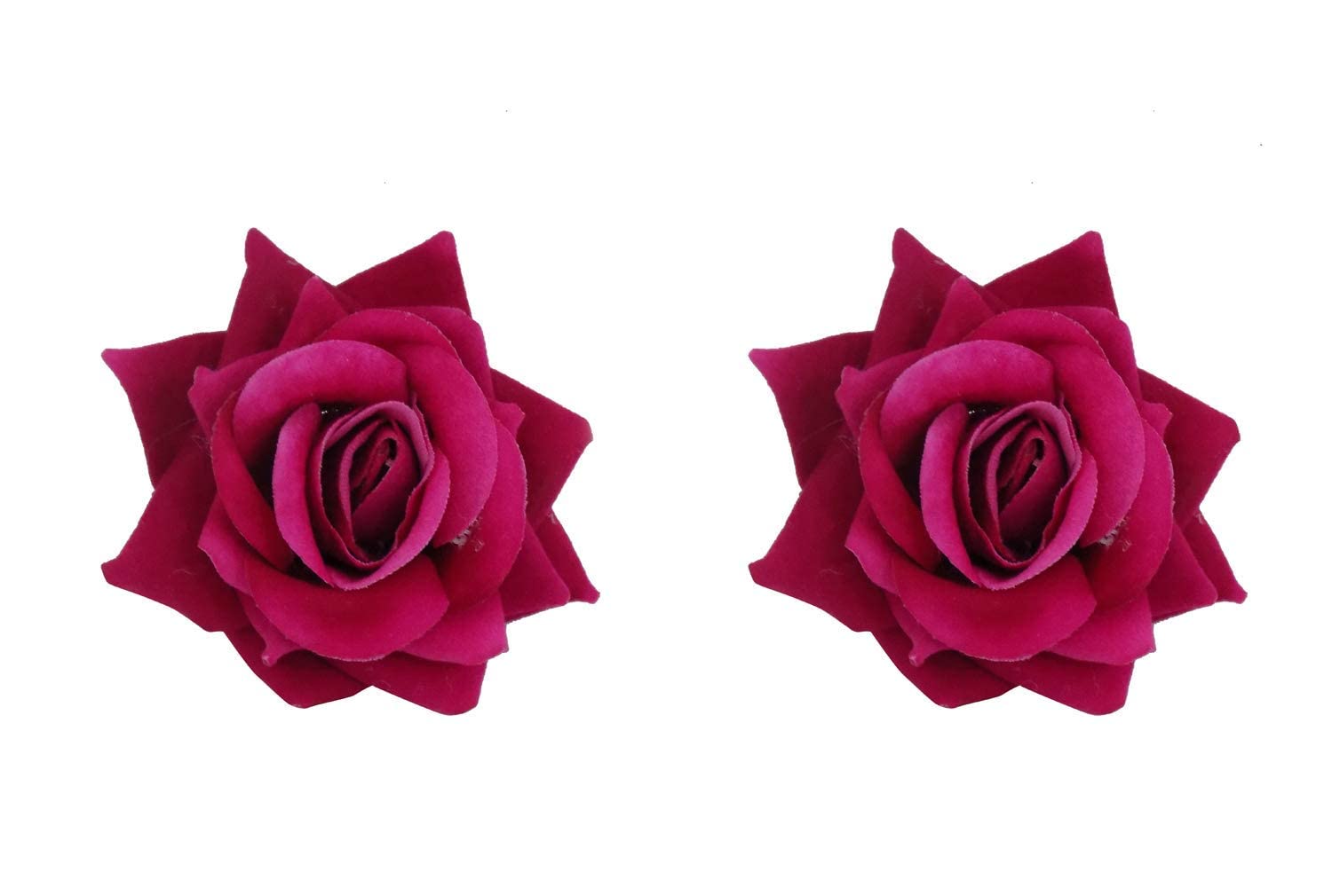 Rubela Velvet Rose Flower Hair Clip And Pin Brooch For Women Juda Maker Head Ornament Bride Women Rose Flower Hair Accessories Hair Clip Set Of 2 Dark Pink (B07MTP2BF4) Amazon Price History, Amazon Price Tracker